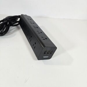 TESSAN Surge Protector Power Strip 15 Outlets 3 USB Ports Black TS-CUBE15